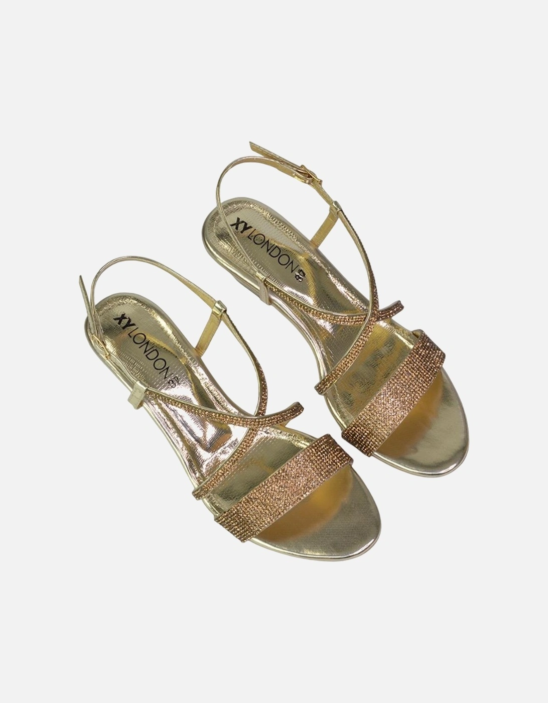 Womens/Ladies Ocean Diamante Wedge Sandals