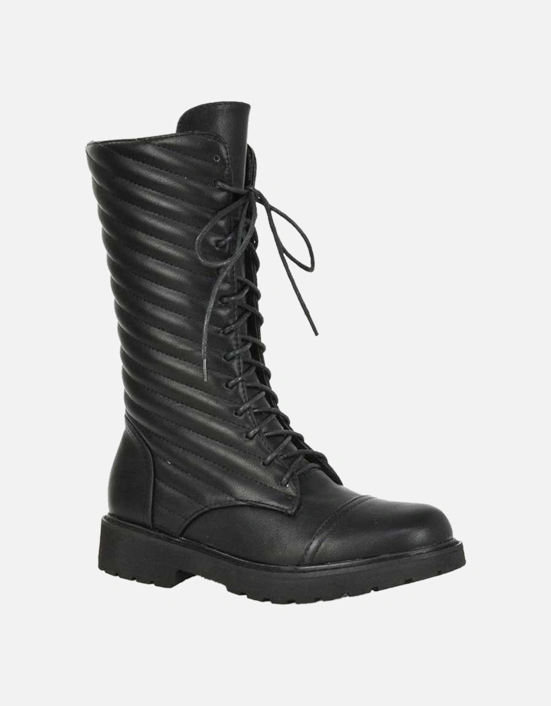 Womens/Ladies Meadow Flat Combat Boots