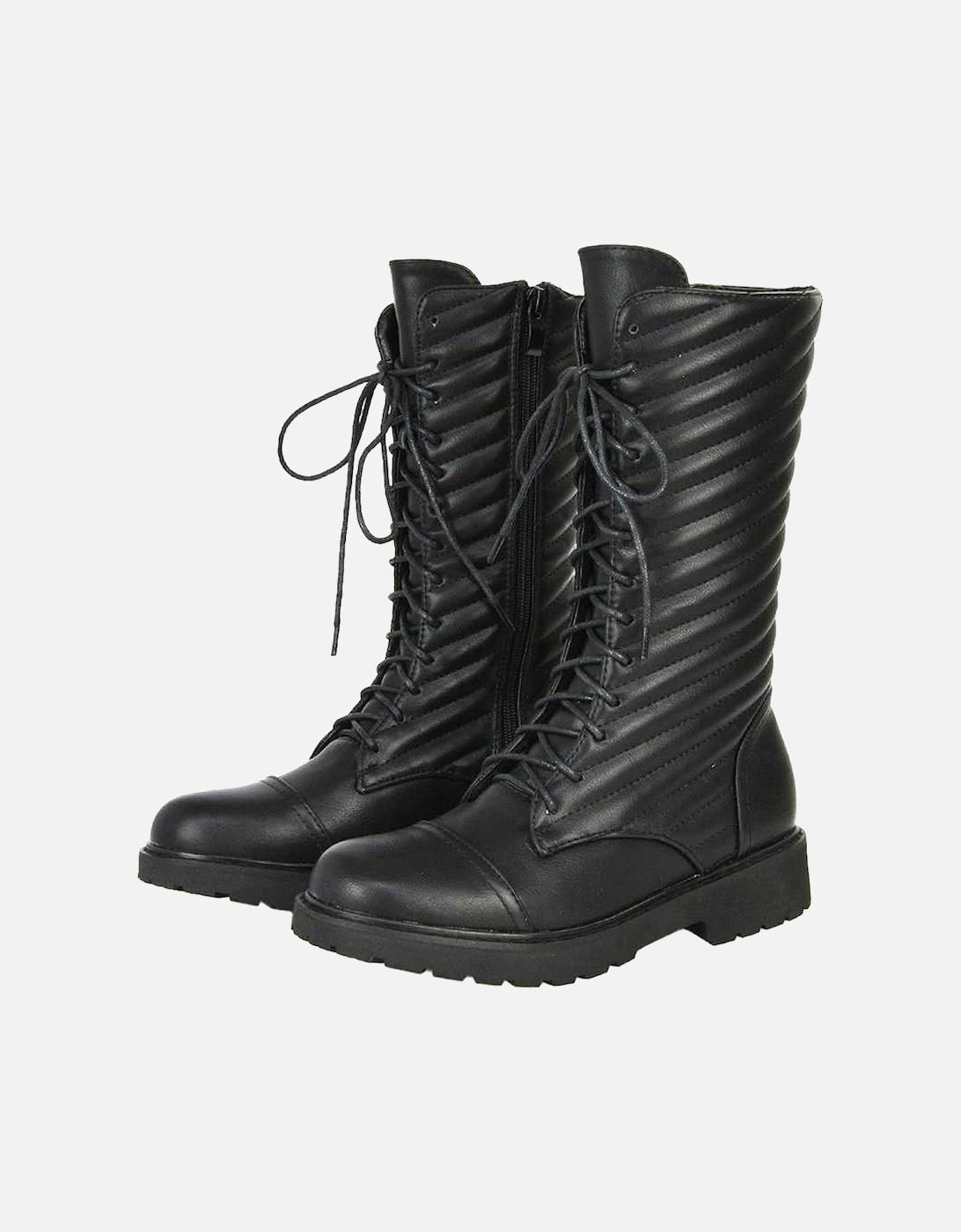 Womens/Ladies Meadow Flat Combat Boots