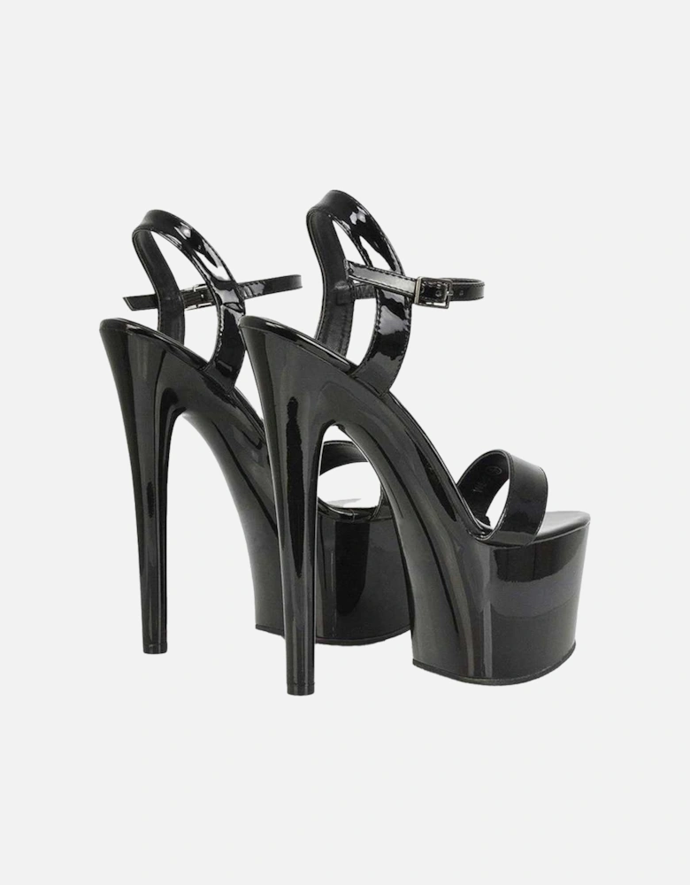 Womens/Ladies Matilda Patent Strappy Stiletto Heel High Heels