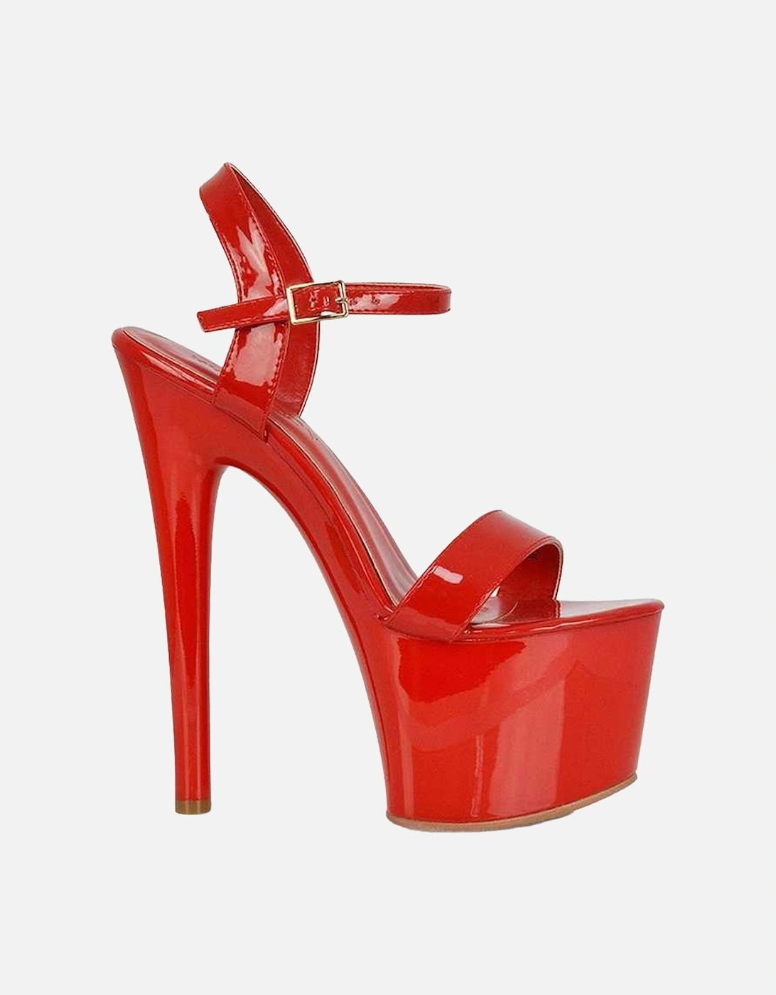 Womens/Ladies Matilda Patent Strappy Stiletto Heel High Heels