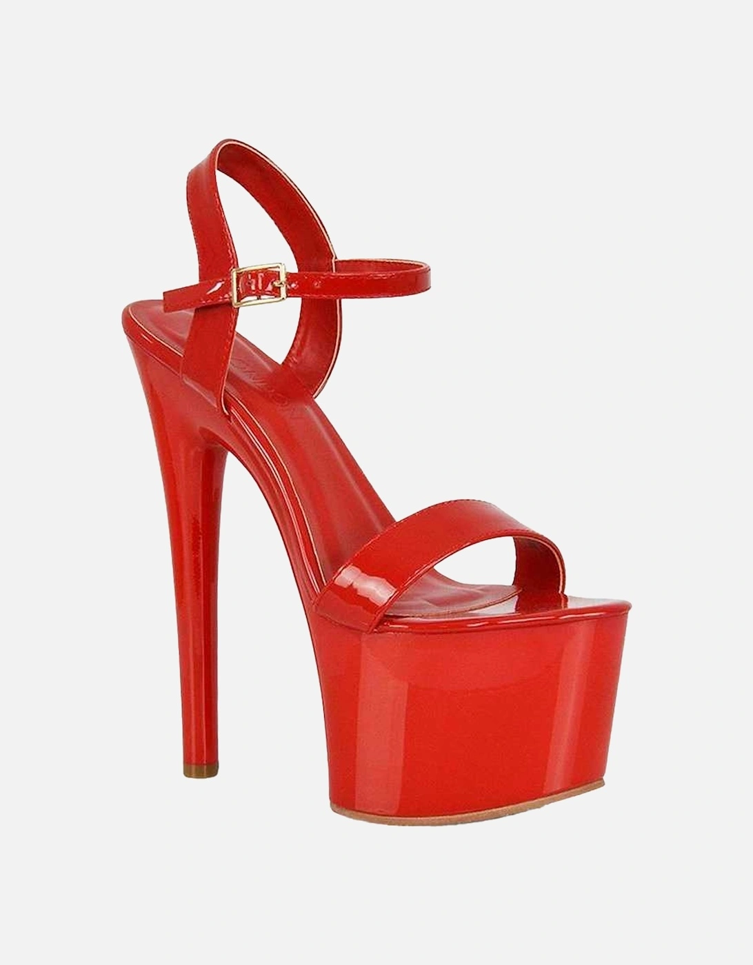 Womens/Ladies Matilda Patent Strappy Stiletto Heel High Heels