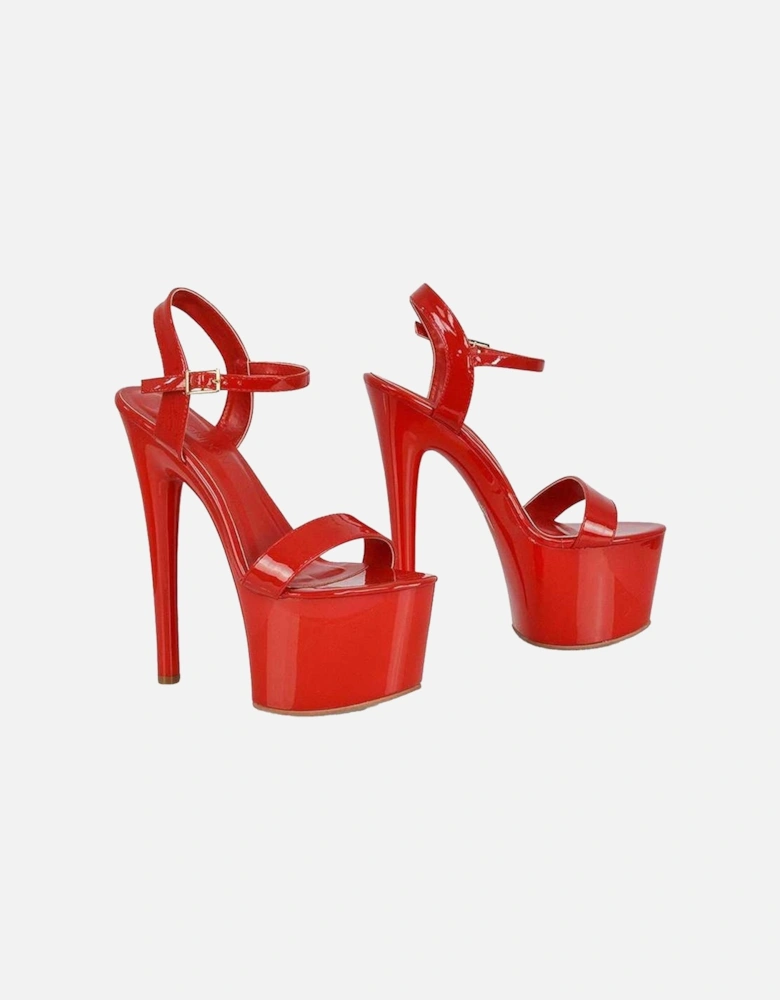 Womens/Ladies Matilda Patent Strappy Stiletto Heel High Heels