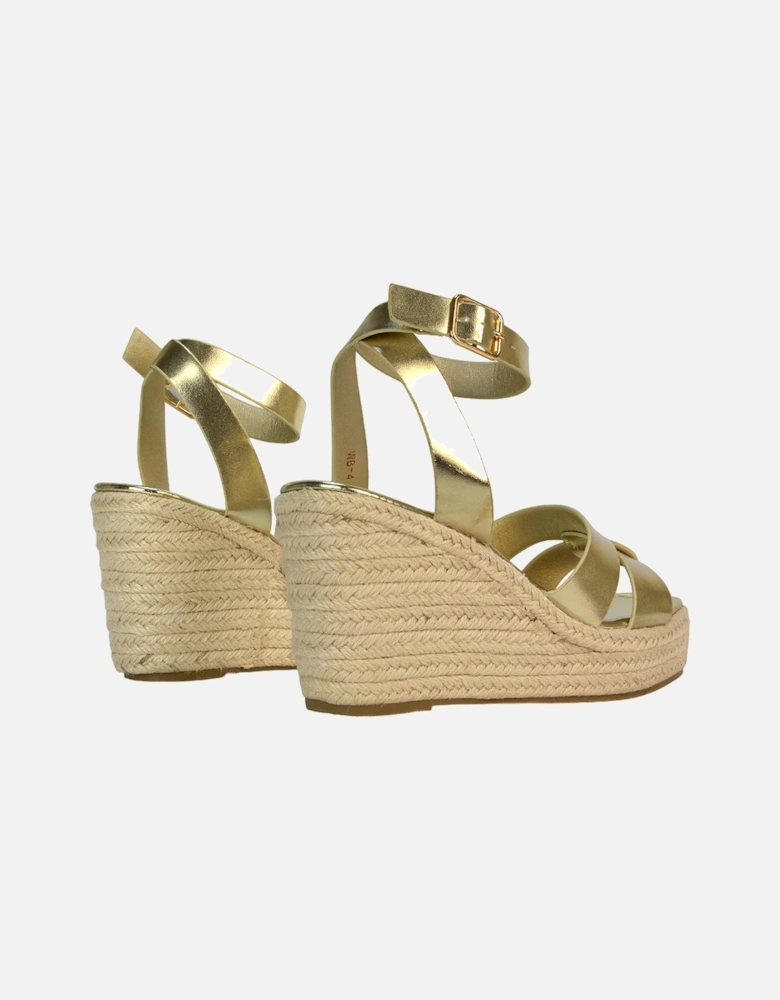 Womens/Ladies Kala Strappy Metallic Sandals