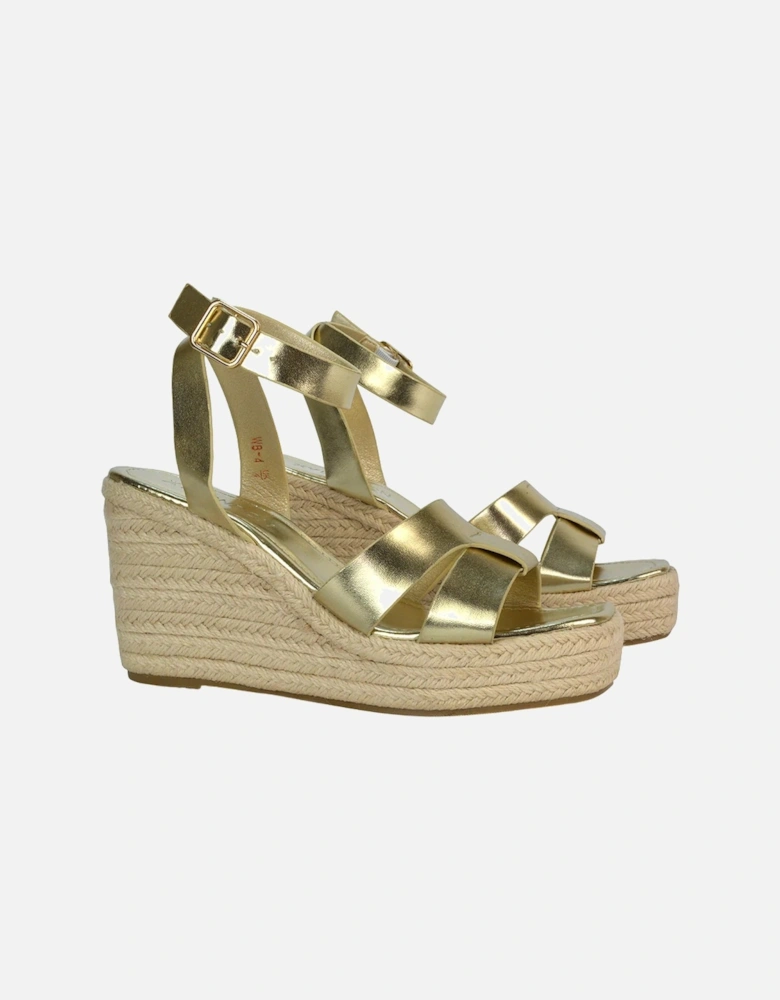 Womens/Ladies Kala Strappy Metallic Sandals
