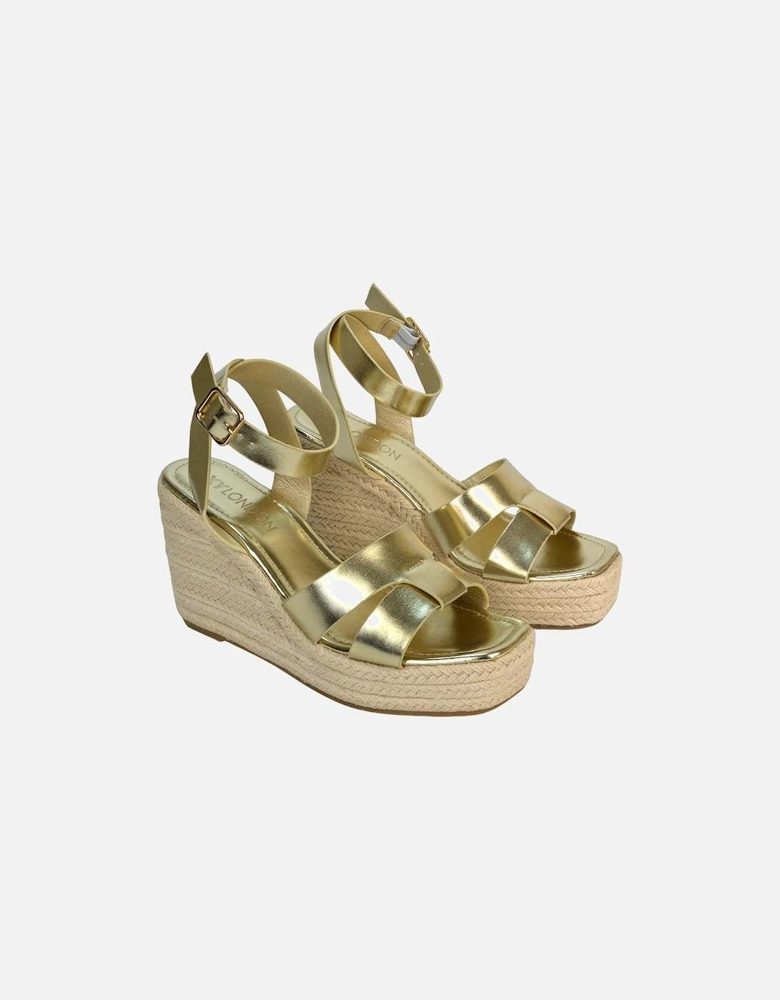 Womens/Ladies Kala Strappy Metallic Sandals, 6 of 5