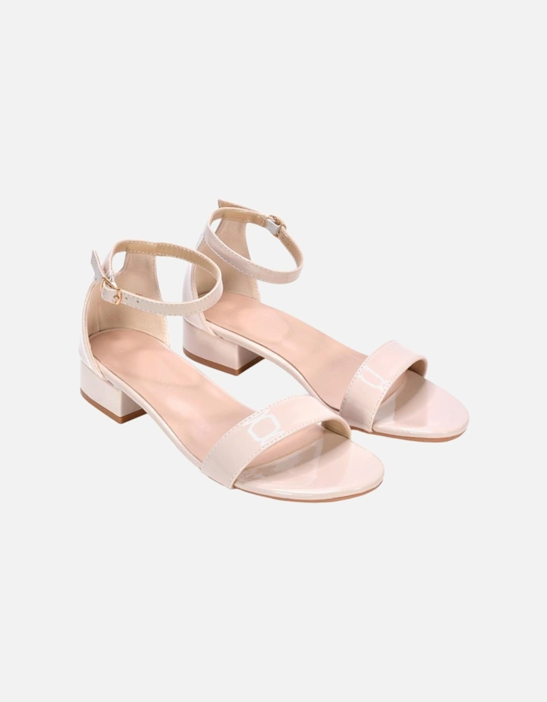 Womens/Ladies Tate Ankle Strap Low Block Heel Sandals