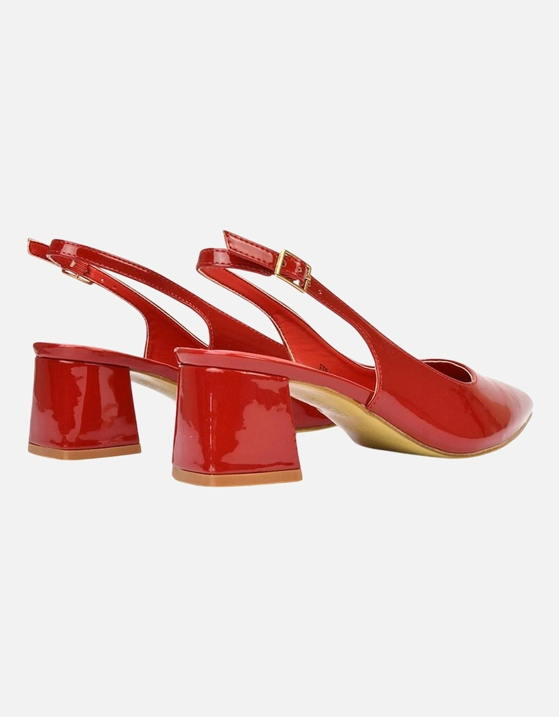 Womens/Ladies Becky Patent Leather Sling Back Court Pumps