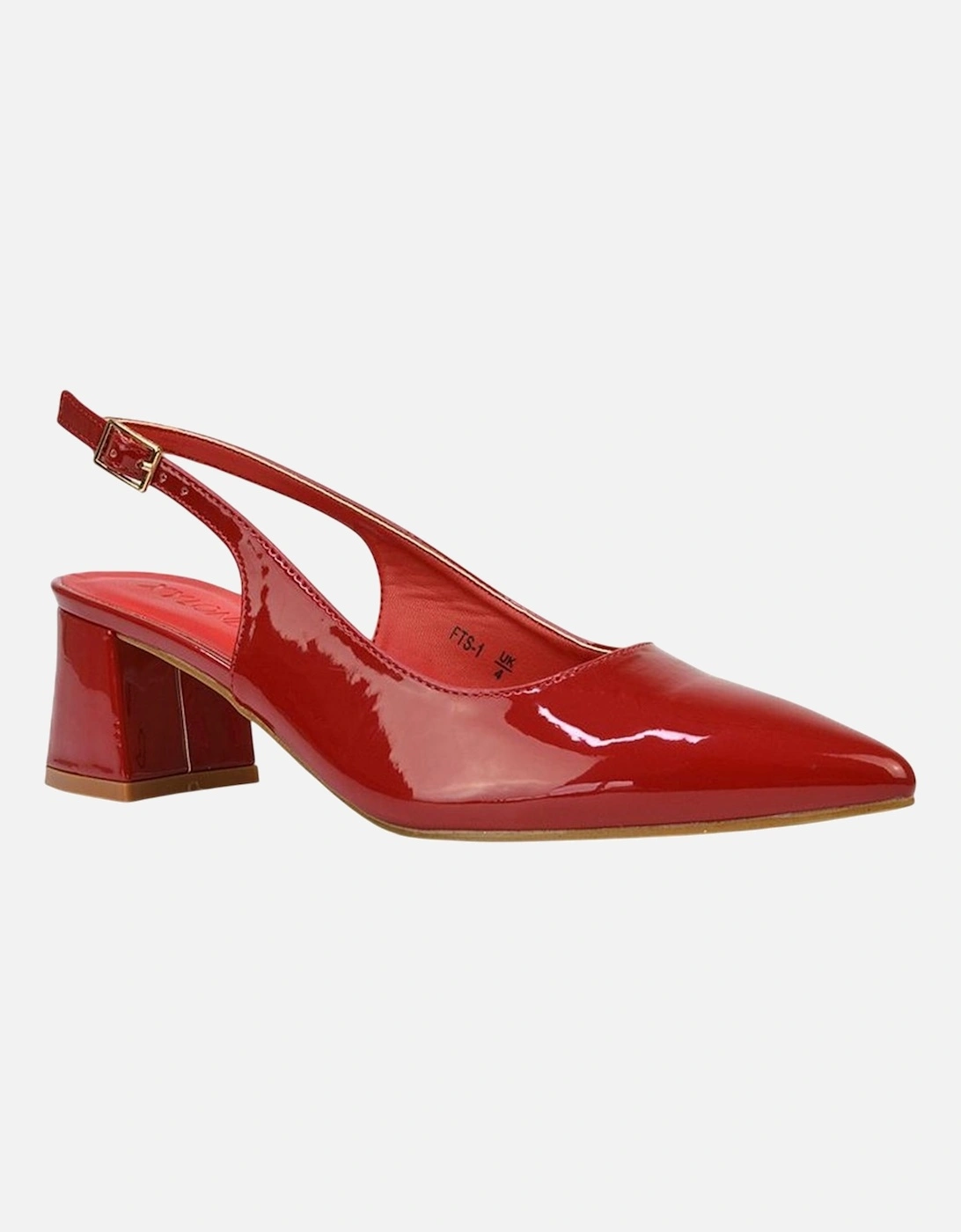 Womens/Ladies Becky Patent Leather Sling Back Court Pumps