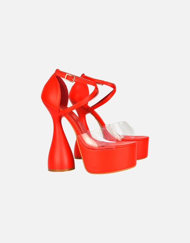 Womens/Ladies Sonia Cylindrical Strappy High Heels