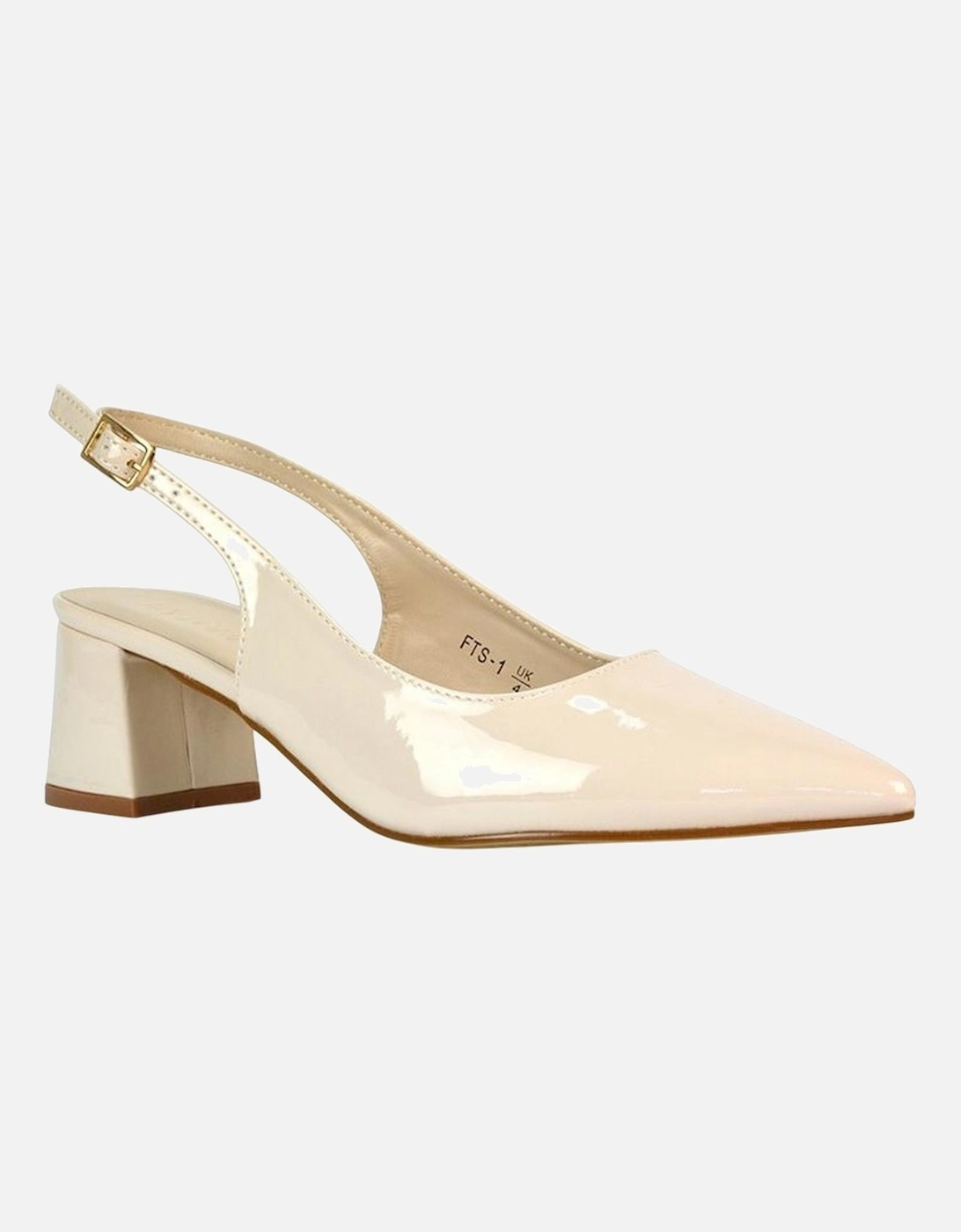 Womens/Ladies Becky Patent Leather Sling Back Court Pumps