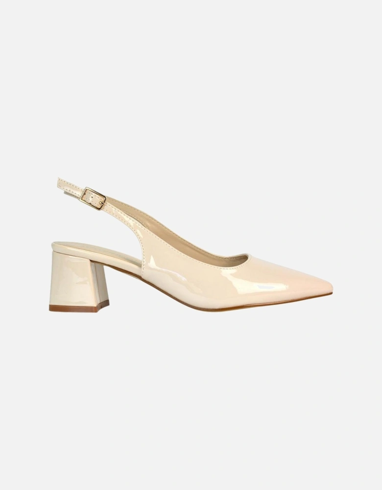 Womens/Ladies Becky Patent Leather Sling Back Court Pumps