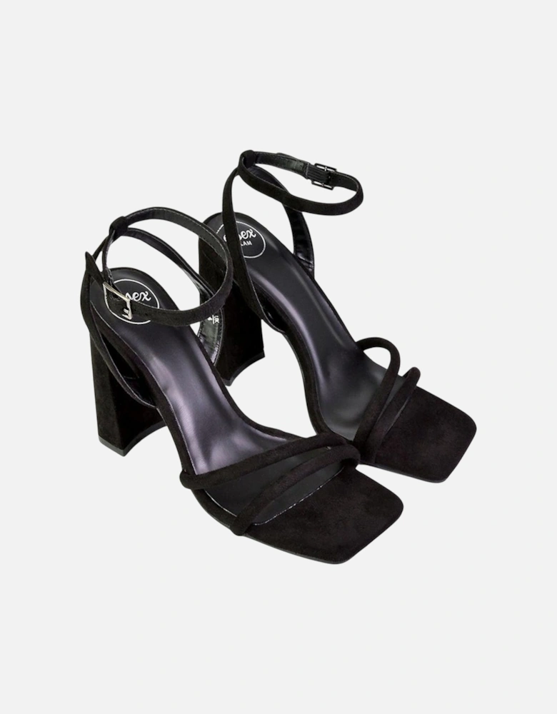 Womens/Ladies Sorbet Strappy High Block Heel Sandals