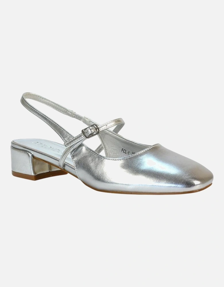 Womens/Ladies Marie Sling Back Low Block Heel Espadrilles