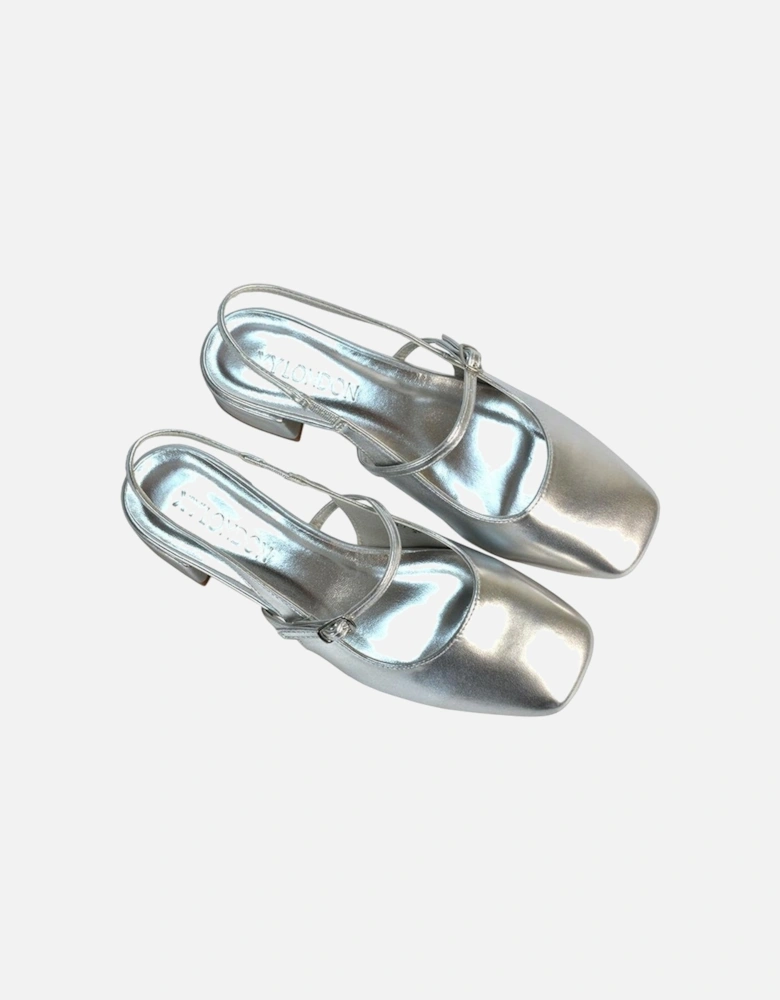 Womens/Ladies Marie Sling Back Low Block Heel Espadrilles