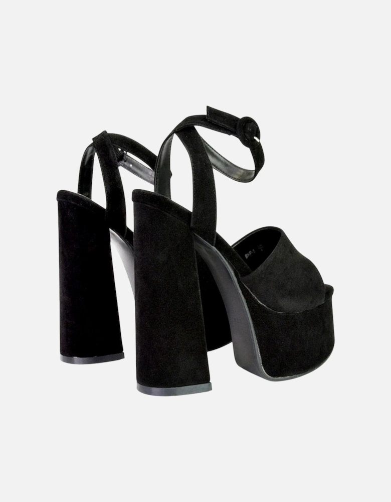 Womens/Ladies Pennie Block Heel High Heels