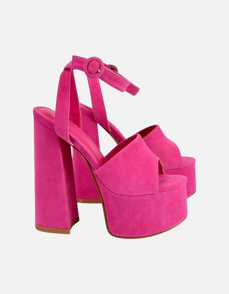 Womens/Ladies Pennie Block Heel High Heels