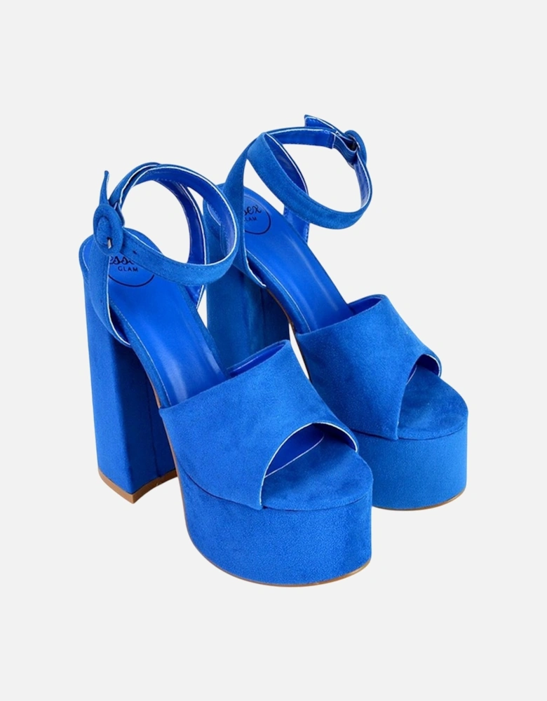 Womens/Ladies Pennie Block Heel High Heels