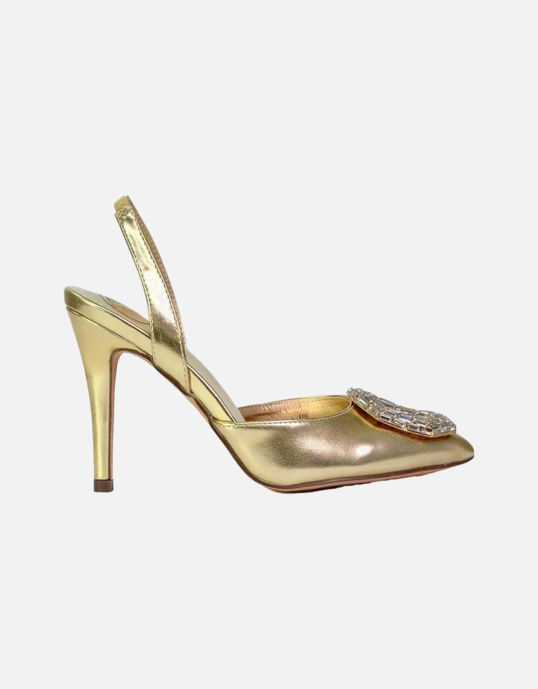 Womens/Ladies Issy Diamante Pointed High Stiletto Heel Sandals, 6 of 5