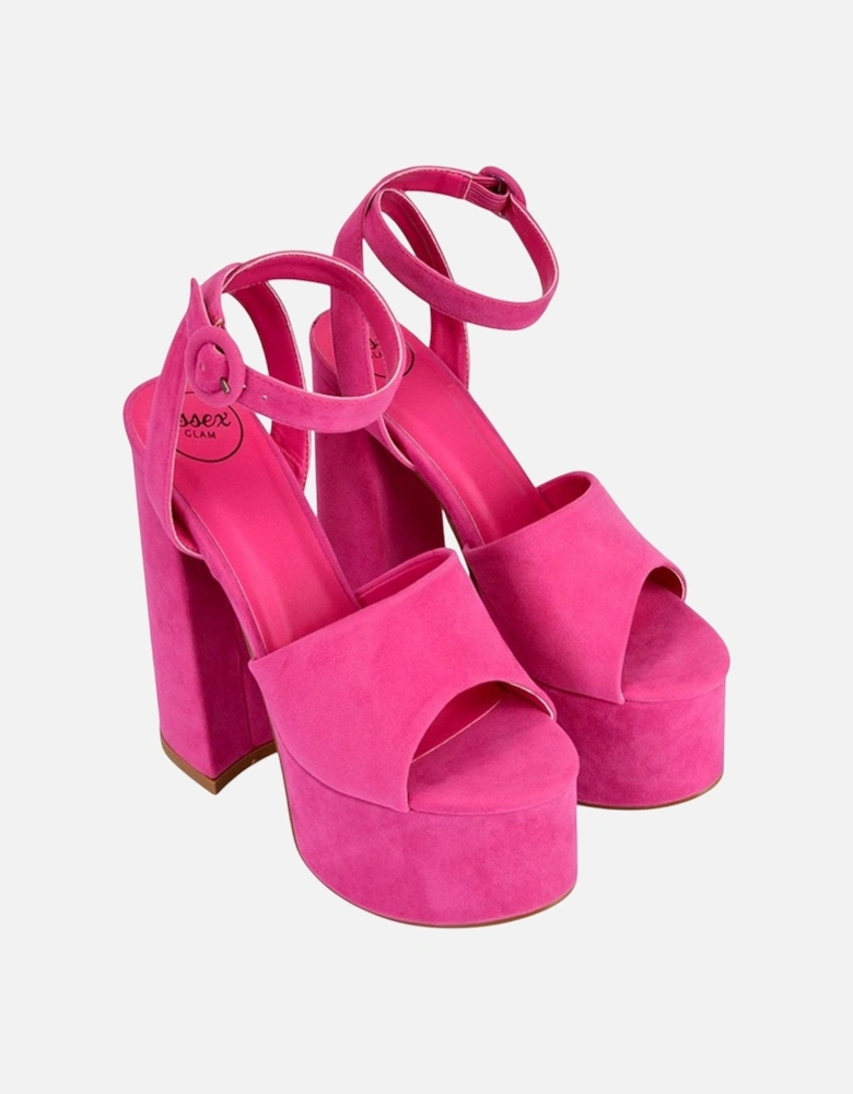 Womens/Ladies Pennie Block Heel High Heels