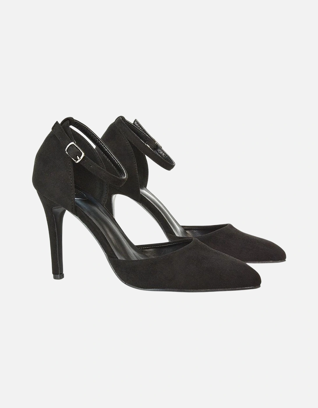 Womens/Ladies Claire D'Orsay Ankle Strap Stiletto Heel Court Shoes