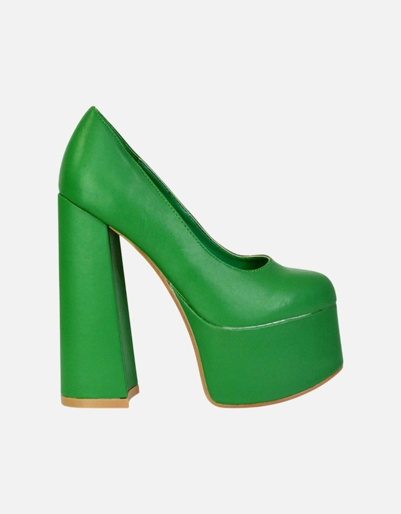 Womens/Ladies Kiwi Chunky High Heel Court Shoes