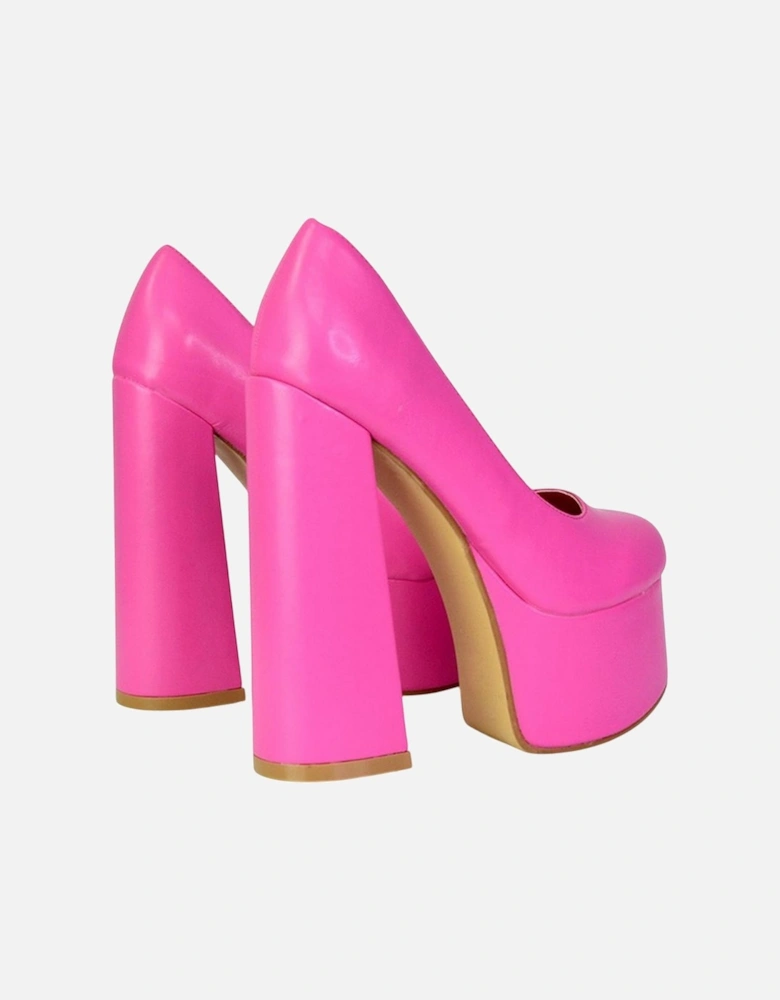 Womens/Ladies Kiwi Chunky High Heel Court Shoes