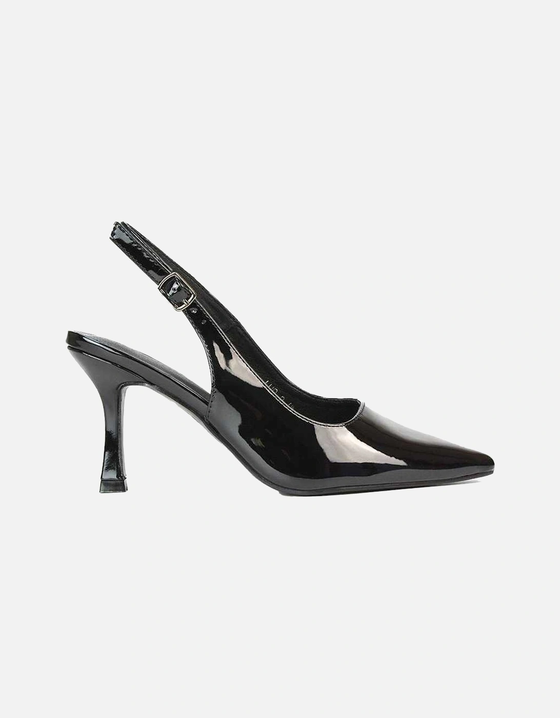 Womens/Ladies Valerie Patent Faux Leather Stiletto Heel Court Shoes