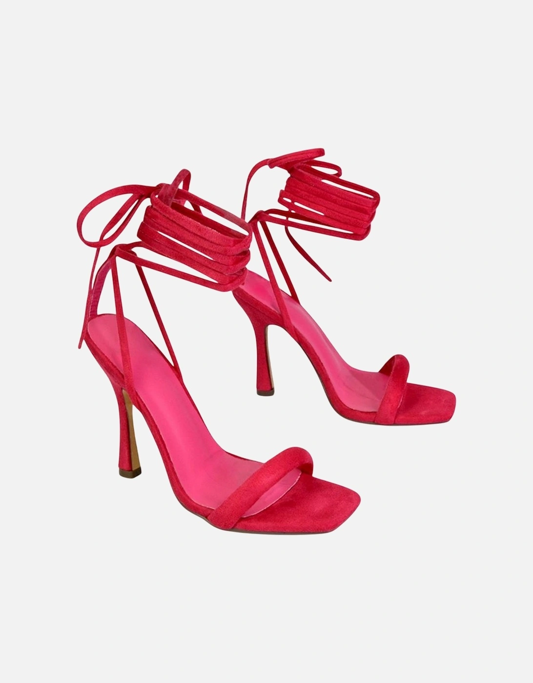 Womens/Ladies Cary Lace Up Strappy Stiletto Heel High Heels, 5 of 4