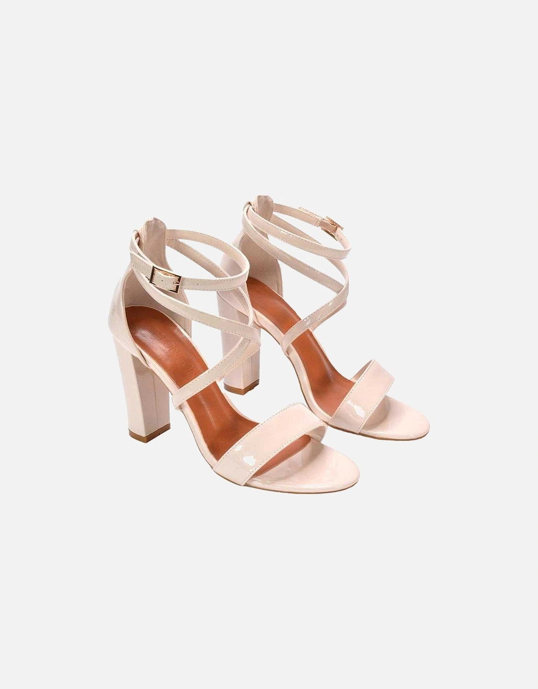 Womens/Ladies Briella Strappy High Block Heel Sandals