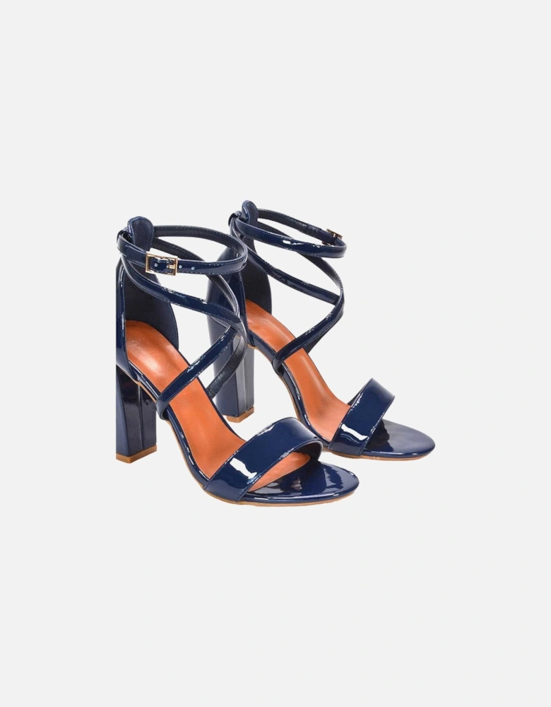 Womens/Ladies Briella Strappy High Block Heel Sandals