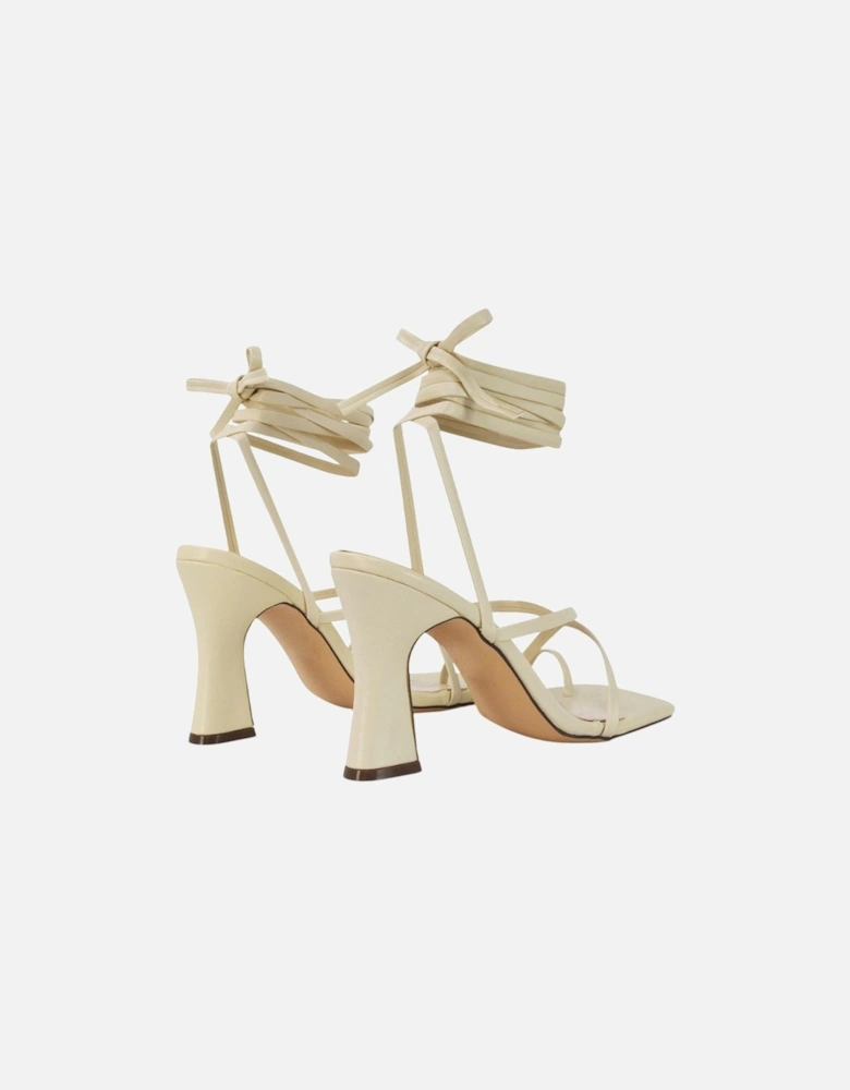 Womens/Ladies Dylan Lace Up High Block Heel Sandals