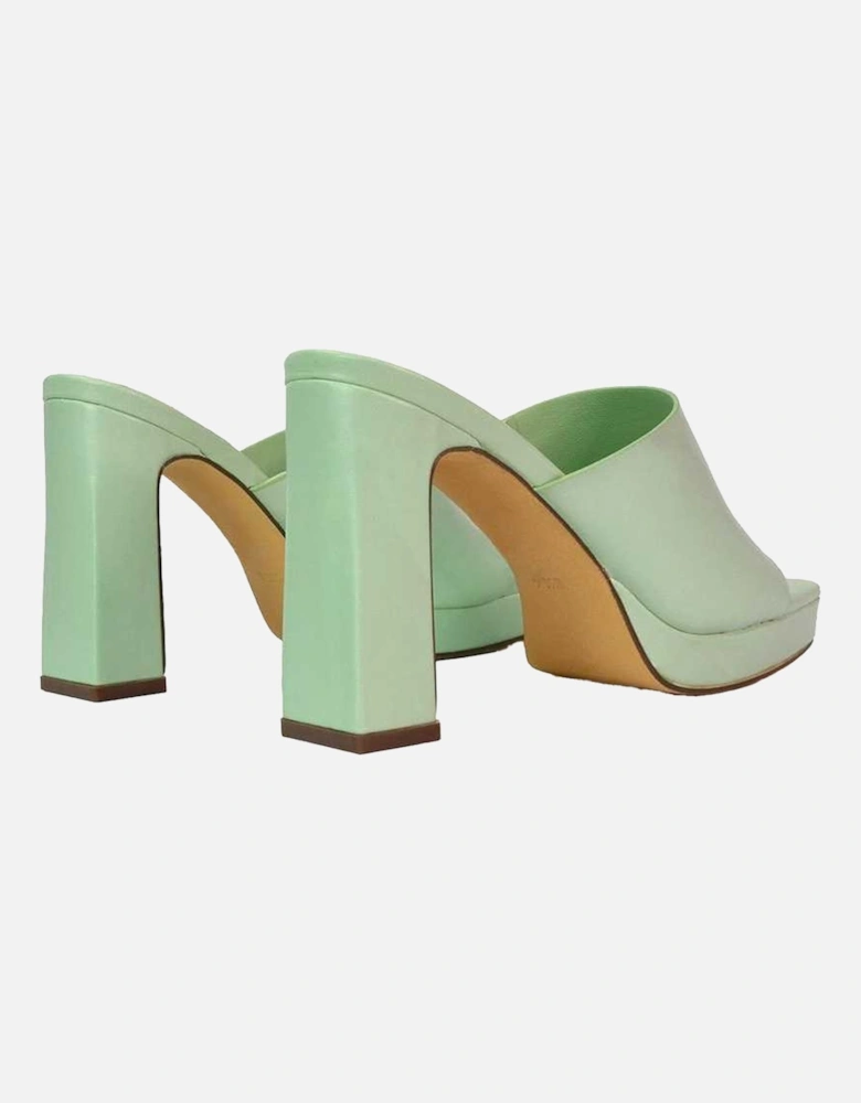 Womens/Ladies Presley High Block Heel Mule Sandals