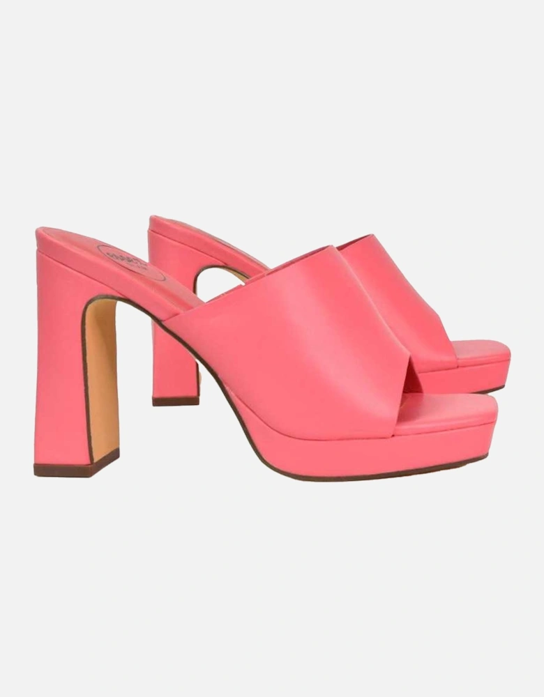 Womens/Ladies Presley High Block Heel Mule Sandals