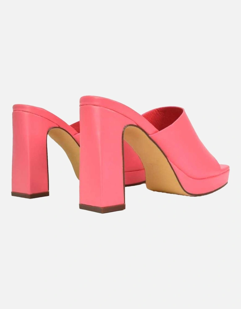 Womens/Ladies Presley High Block Heel Mule Sandals