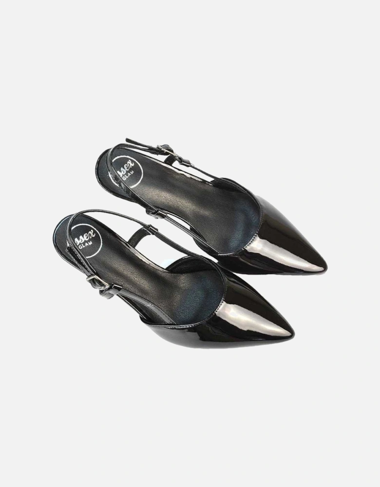 Womens/Ladies Karla Sling Back Mid Stiletto Court Shoes
