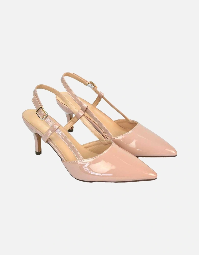 Womens/Ladies Karla Sling Back Mid Stiletto Court Shoes