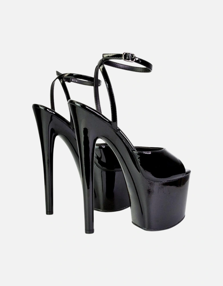 Womens/Ladies Sunshine Patent Strappy Platform High Heels