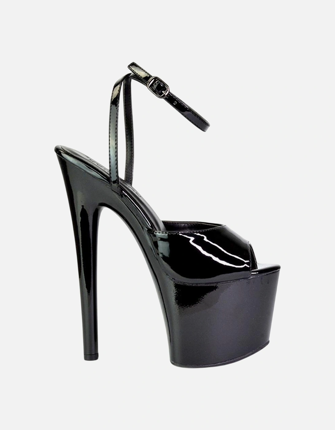 Womens/Ladies Sunshine Patent Strappy Platform High Heels