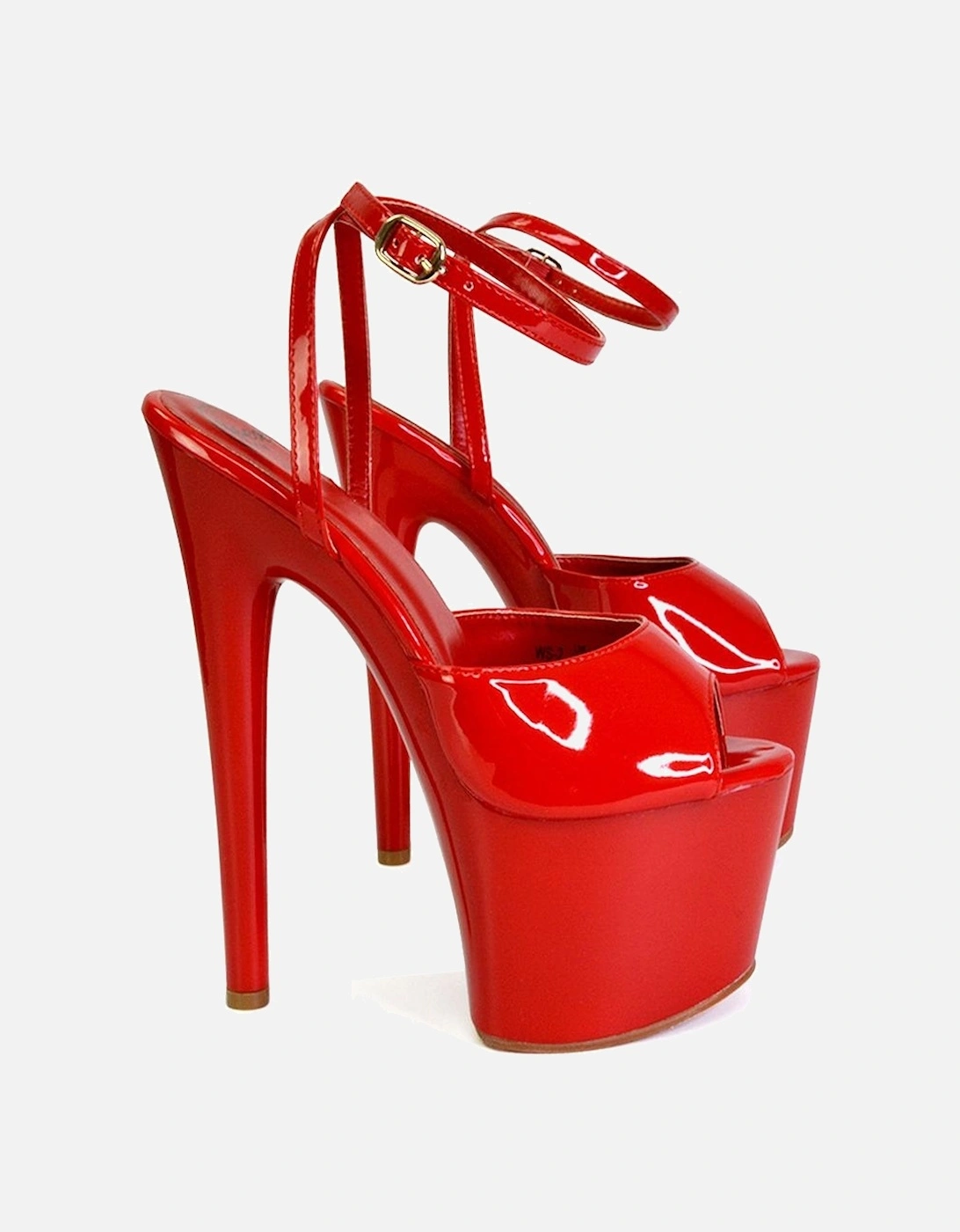 Womens/Ladies Sunshine Patent Strappy Platform High Heels
