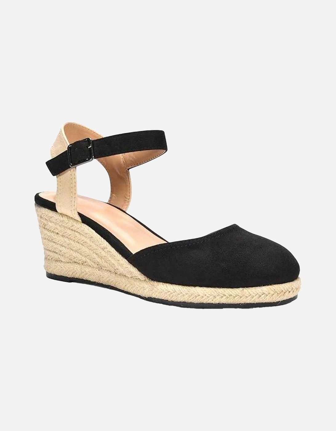 Womens/Ladies Joey Ankle Strap Wedge Espadrilles, 6 of 5