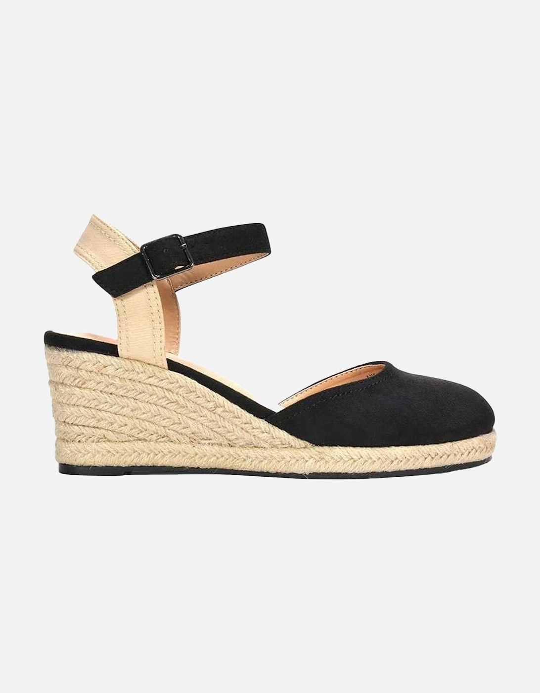 Womens/Ladies Joey Ankle Strap Wedge Espadrilles