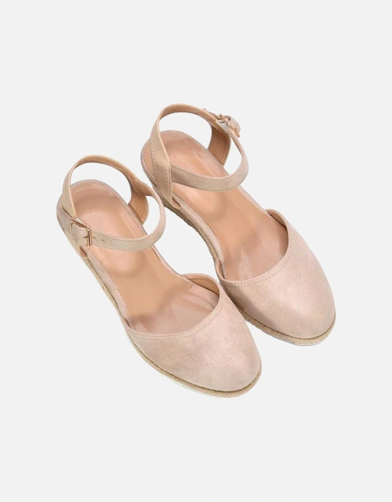 Womens/Ladies Joey Ankle Strap Wedge Espadrilles