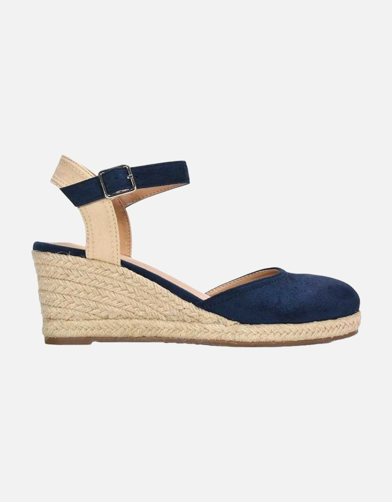 Womens/Ladies Joey Ankle Strap Wedge Espadrilles