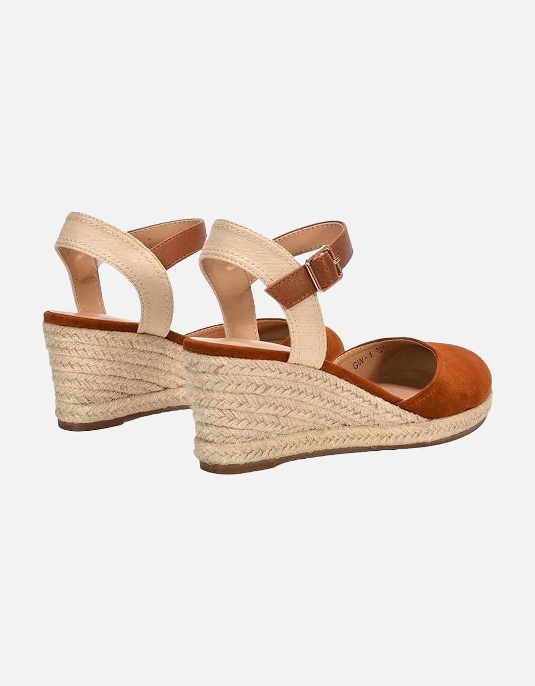 Womens/Ladies Joey Ankle Strap Wedge Espadrilles