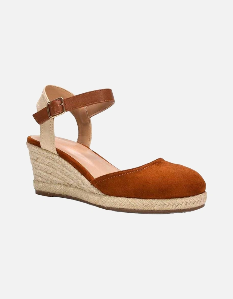 Womens/Ladies Joey Ankle Strap Wedge Espadrilles