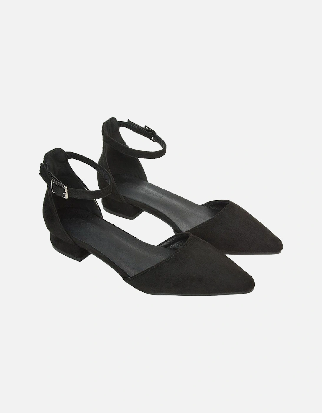 Womens/Ladies Jenny Ankle Strap Low Heel Court Shoes, 6 of 5