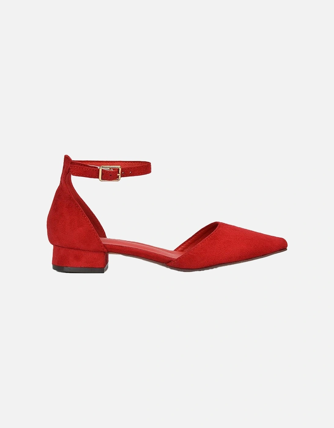 Womens/Ladies Jenny Ankle Strap Low Heel Court Shoes