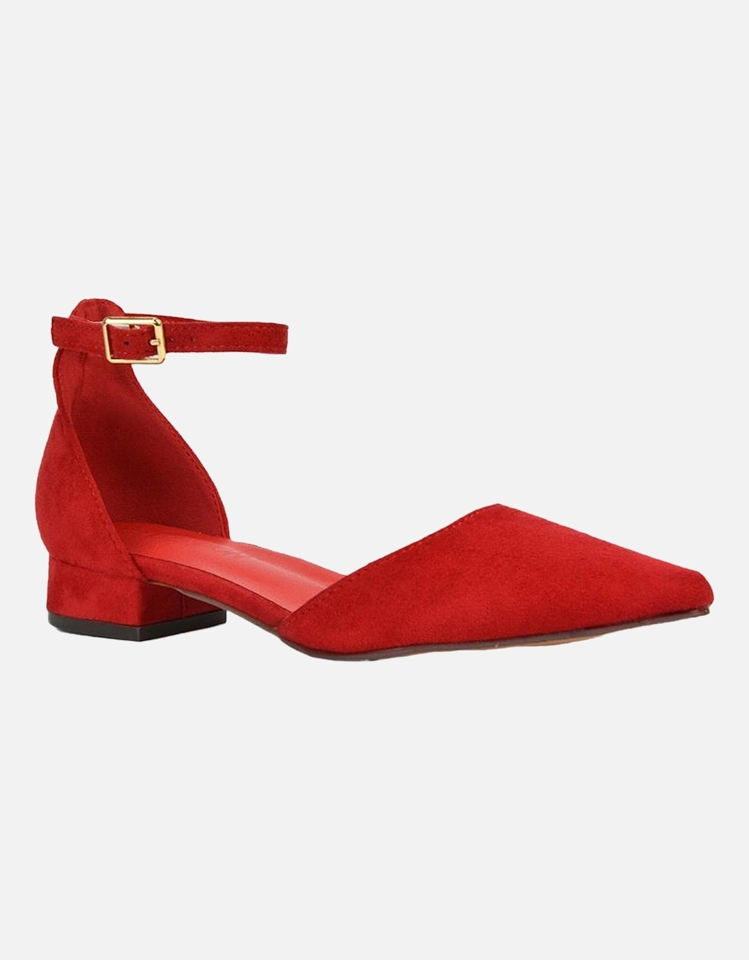 Womens/Ladies Jenny Ankle Strap Low Heel Court Shoes