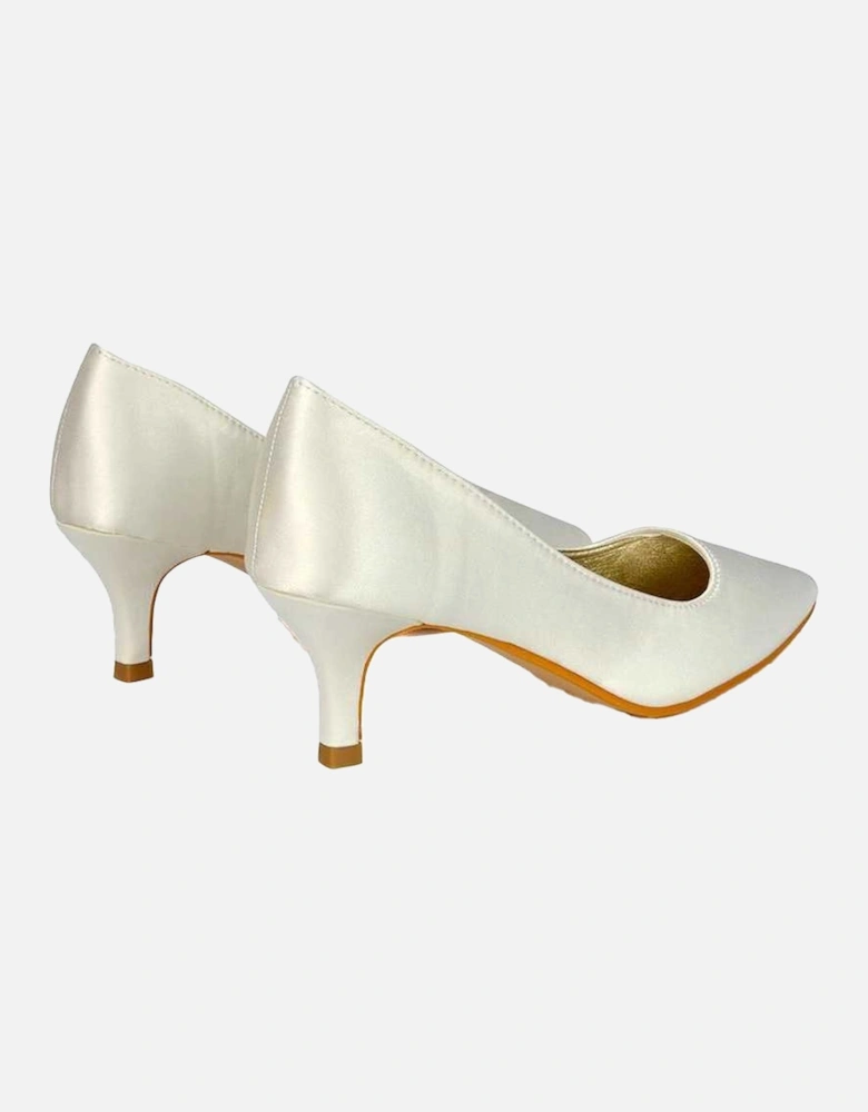 Womens/Ladies Gwyneth Pointed Mid Stiletto Kitten Court Shoes